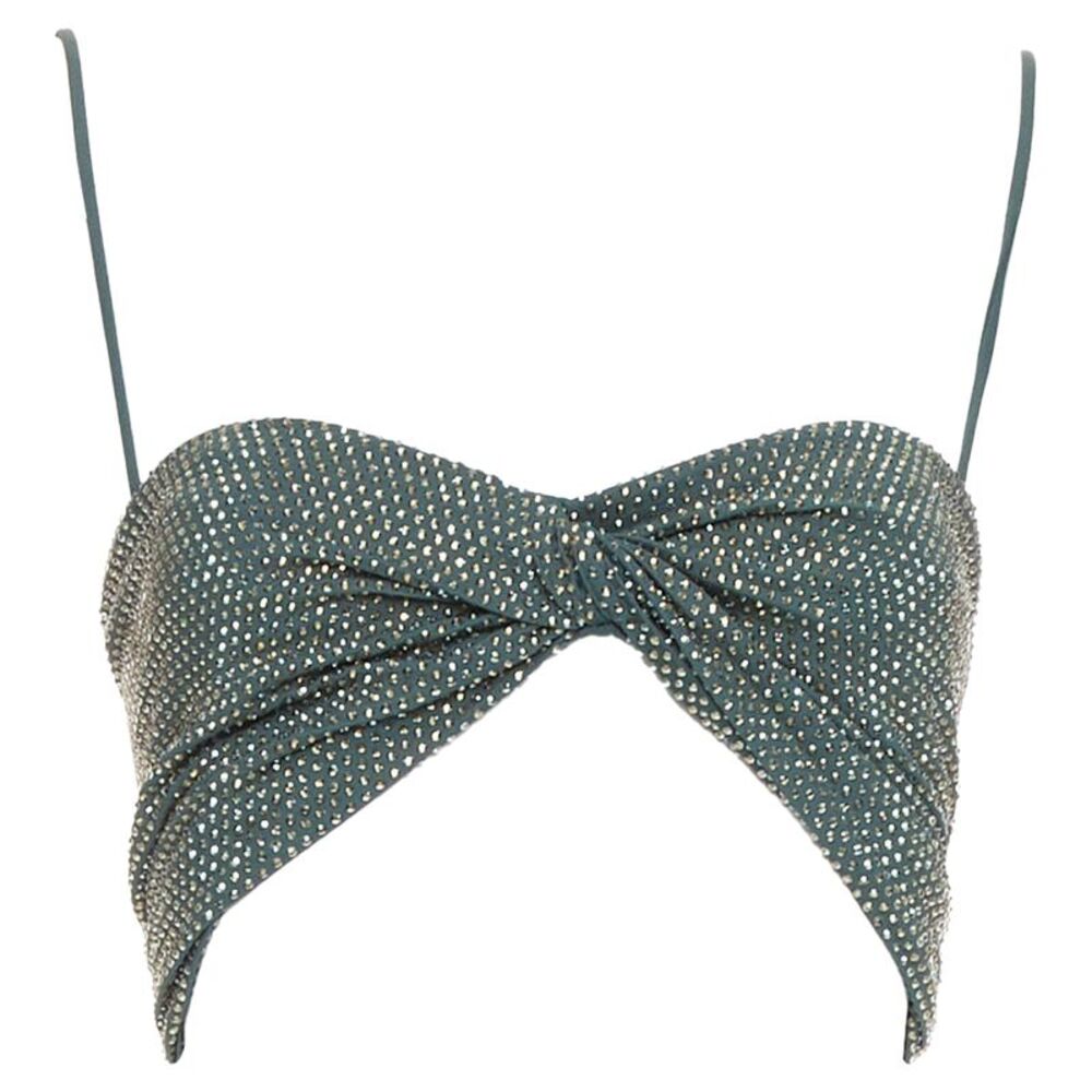 Alexandre Vauthier Crystal Cropped Top